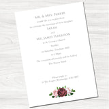 Country Bouquet Wedding Day Invitation-Back