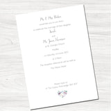 Dusky Violet Roses Wedding Day Invitation-Back