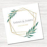 Fern Leaves Wedding Day Invitation-Front