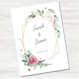 Framed Foliage Wedding Evening Invitation-Front