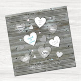Paper Hearts Wedding Day Invitation