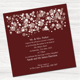 Starry Night Burgundy Wedding Evening Invitation Bundle