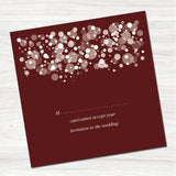 Starry Night Burgundy  Wedding Day Invitation Bundle