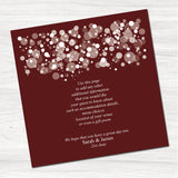 Starry Night Burgundy Wedding Evening Invitation Bundle