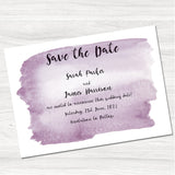 Tintin Purple Save the Date Card