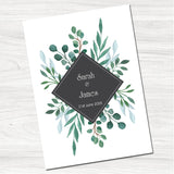 Blushing Sprigs Wedding Day Invitation-Front